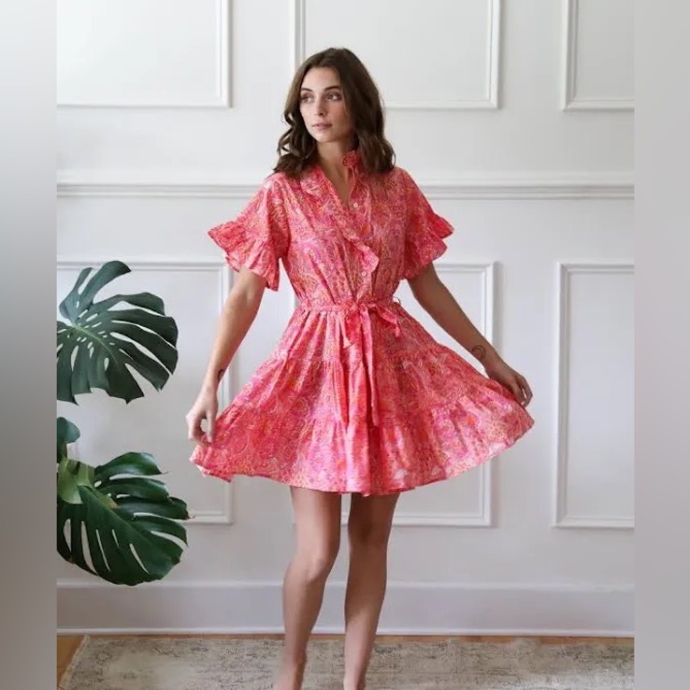 Mille Violette Dress in Pink Carnation